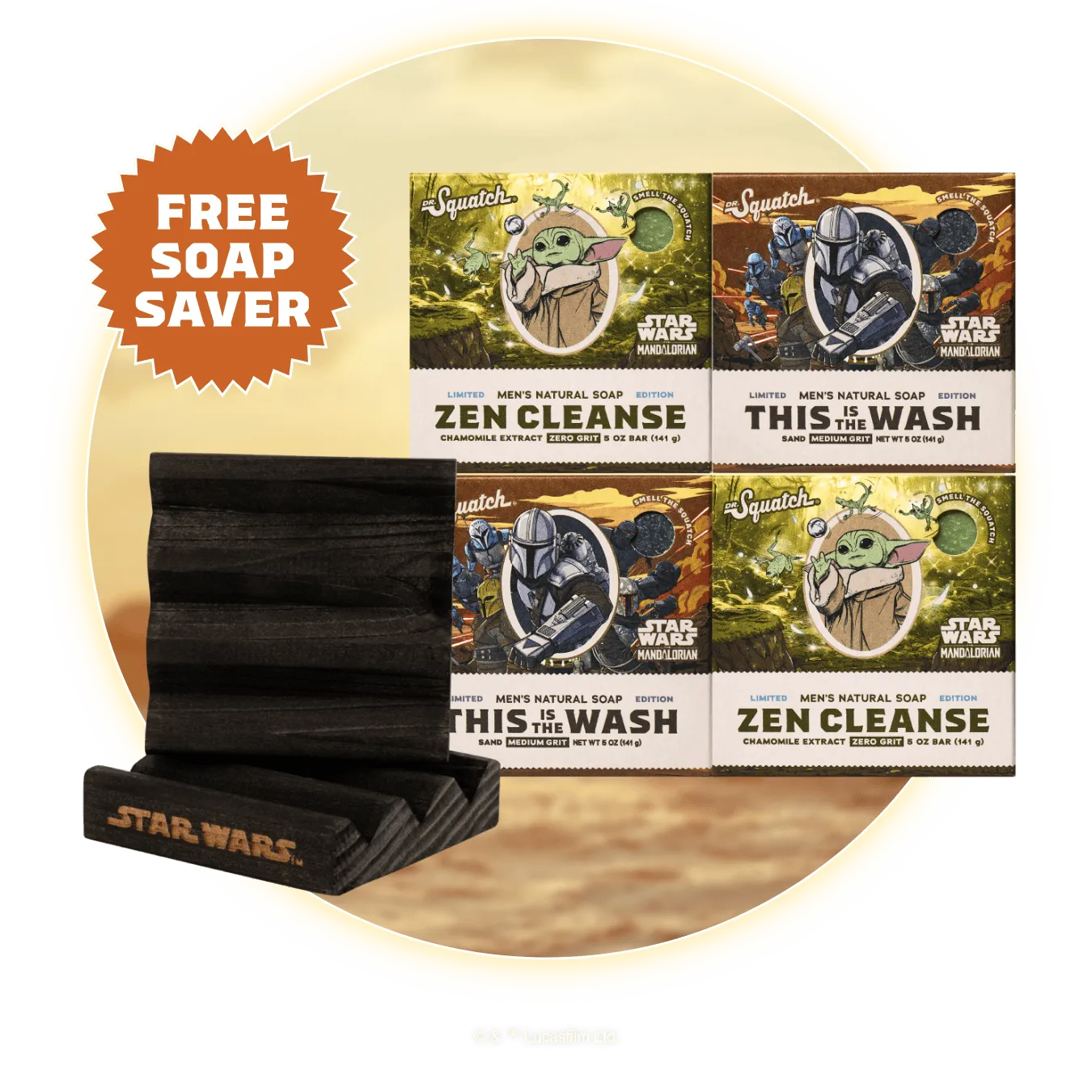 The Mandalorian 4-Pack + Soap Saver